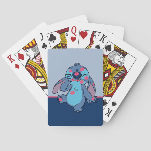 Lilo & Stitch | Stitch Covered in Kisses Playing C Playing Cards (Back)