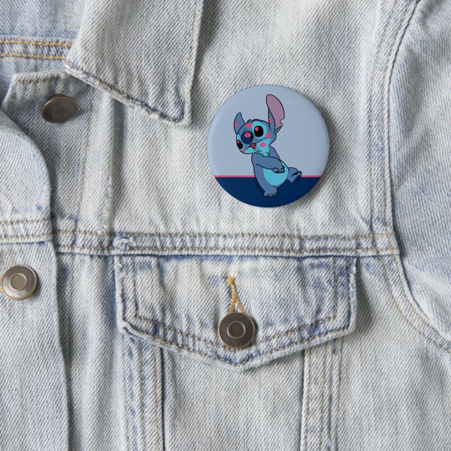 Lilo & Stitch | Stitch Valentine Kisses 2 Inch Round Button (In Situ)