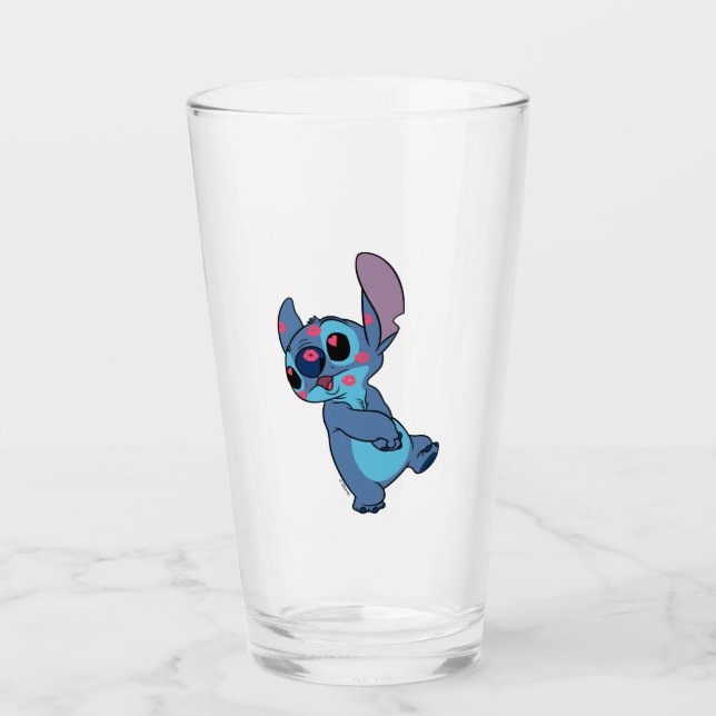 Lilo & Stitch | Stitch Valentine Kisses Glass (Front)