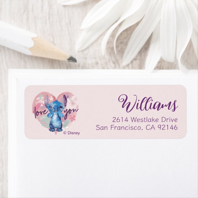 Lilo & Stitch | Stitch Watercolor Valentine Heart (En situation)
