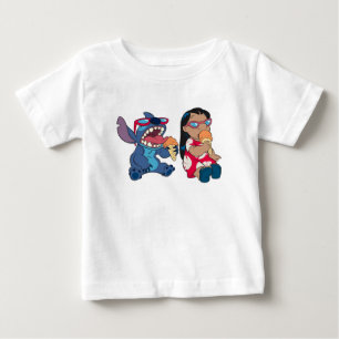 Lilo & Stitch's Lilo and Stitch Eating Ice Cream Baby T-Shirt