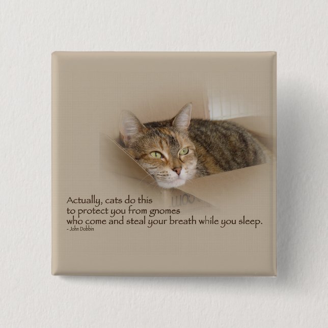 Lily #1 2 inch square button (Front)