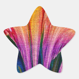 Lily Abstract Burgundy Lily Softened - Enhanced Star Sticker