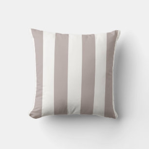 Lily and White Striped Throw Pillow