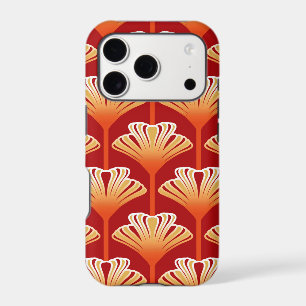 Lily Art déco, orange mandarine et or