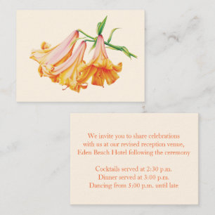 Lily bell art flower wedding info enclosure card