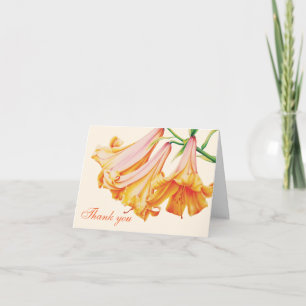 Lily bell art thank you card