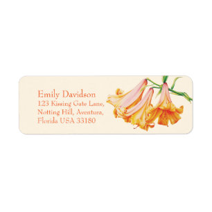 Lily bell fine art wedding return reply address
