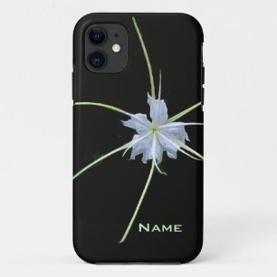 Lily blanche sur coque iphone noir