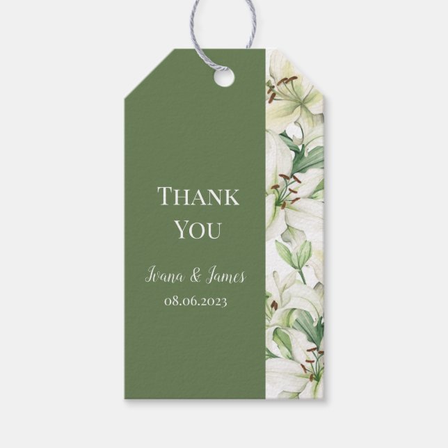 LILY Blossom Elegance Gift Tags (Front)