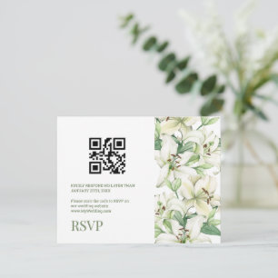 LILY Blossom Elegance QR Code RSVP Card