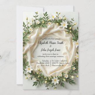 Lily Bridal Wreath Invitation