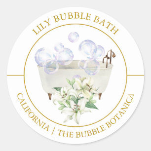 Lily Bubble Bath label