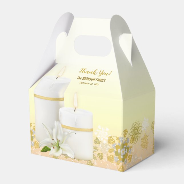 Lily Candle Favor Box (Front Side)