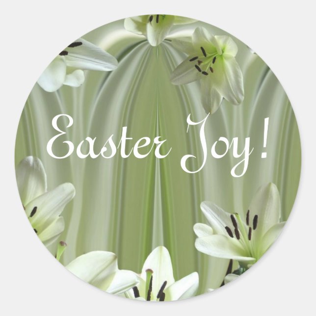 Lily composition classic round sticker (Front)