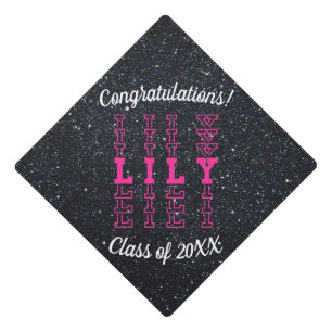 Lily Cute Pink Custom Girl Name Tassel Topper