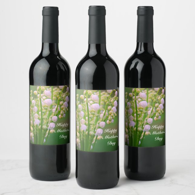 Lily de la vallée étiquette personnalisé vin (Bouteilles)