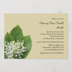 Lily de la vallée Invitation à la douche nuptiale