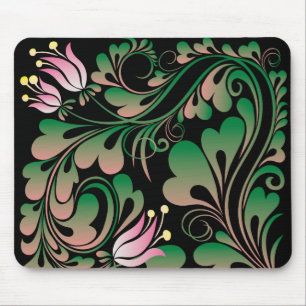 lily decorative design mouse pad