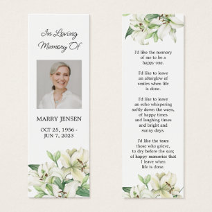 Lily Floral Photo Funeral Signet