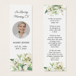 Lily Floral Photo Funeral Signet