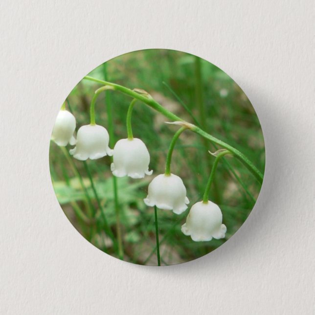Lily Flower 2 Inch Round Button (Front)