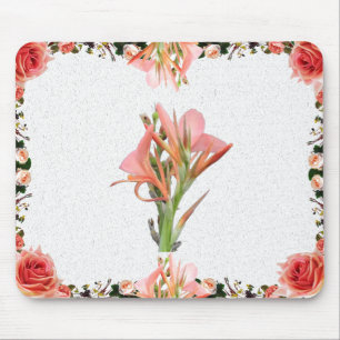 Lily Flower Botanical Art Mouse Pad