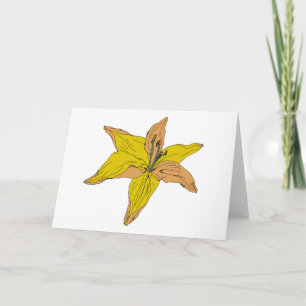 Lily Flower Garden Painting Card