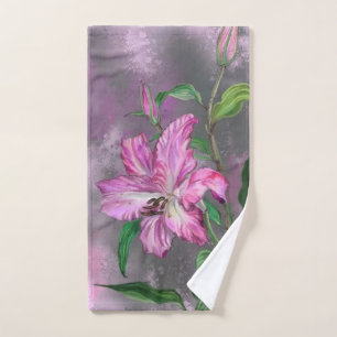 Lily Flowers Bath Towels