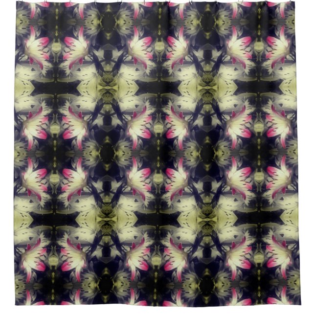 Lily Flowers Black And White Partial Pattern (Front)