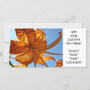 LILY FLOWERS Invitations Cards Lilies Parties Card