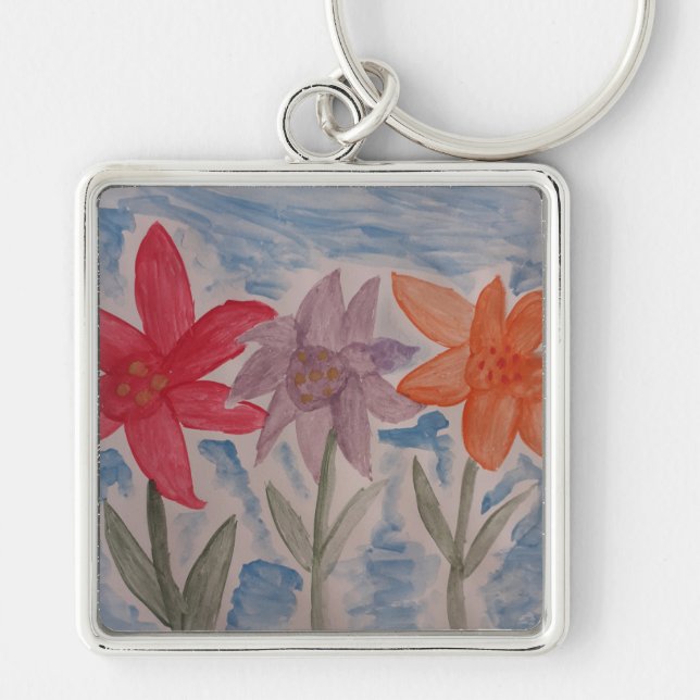 Lily Flowers Keychain (Front)