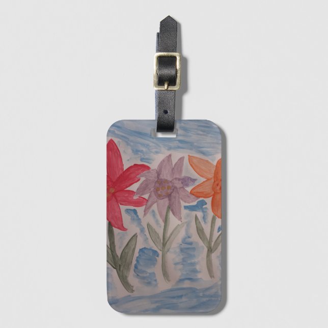 Lily Flowers Luggage Tag (Front Vertical)