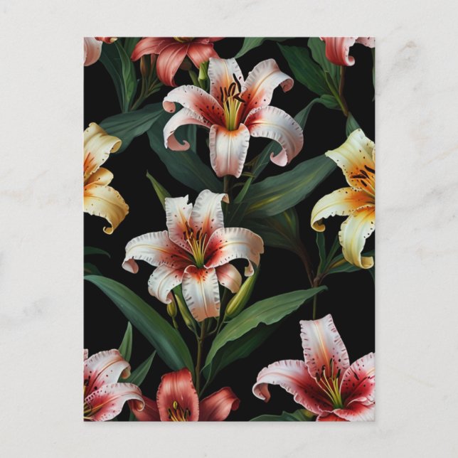 lily flowers postcard (Front)