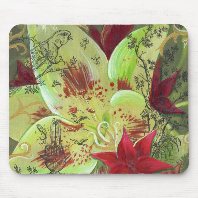 Lily Garden Mouspad Mouse Pad (Front)