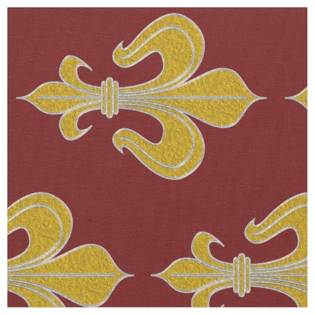 Lily Gold Silver II + your background & ideas Fabric (Close Up)