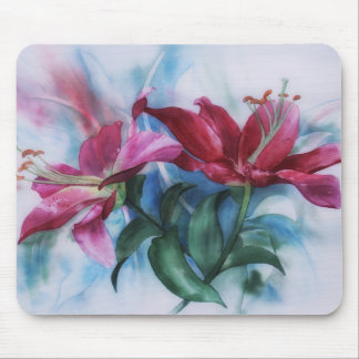 Lily Lilies Watercolor Art  Mouse Pad