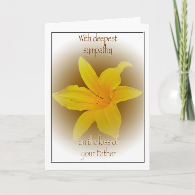 Lily Loss of Father Sympathy Card (Front)