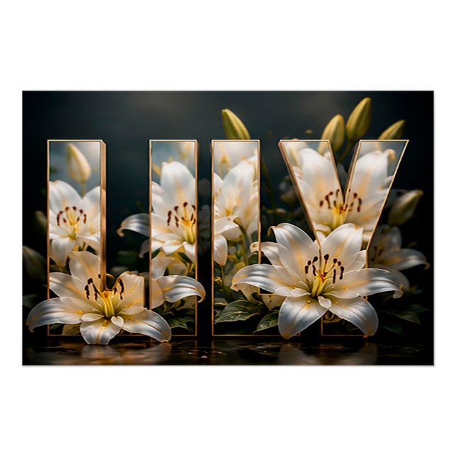 Lily Luxury Botanical Floral Decor (Front)
