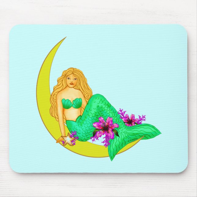 Lily Moon Mermaid mousepad (Front)