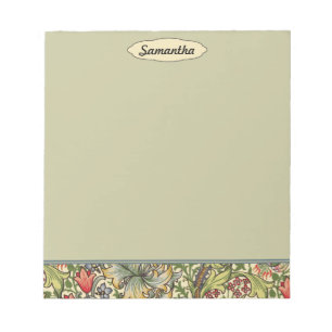 Lily Morris Vintage Floral Personalized Monogram Notepad