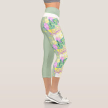 Lily / Namaste Yoga (Vert) Capri Leggings