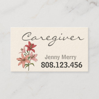 Lily of Compassion : Cartes de visite aidants
