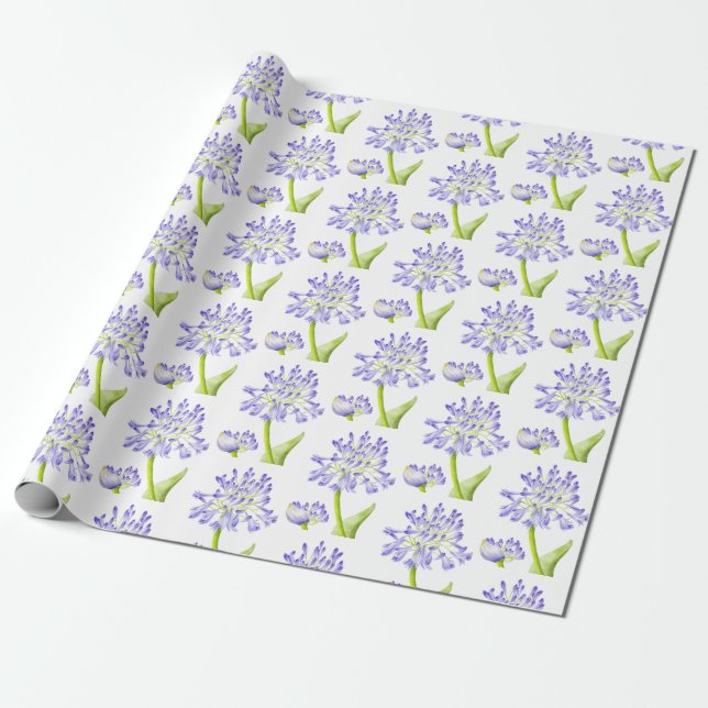 Lily of the Nile on Wrapping Paper (Unrolled)