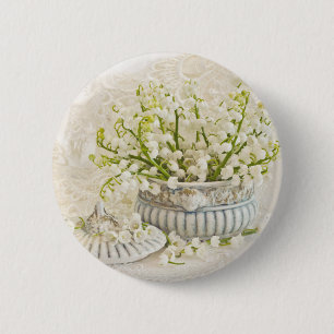 Lily Of The Valley 2 Inch Round Button