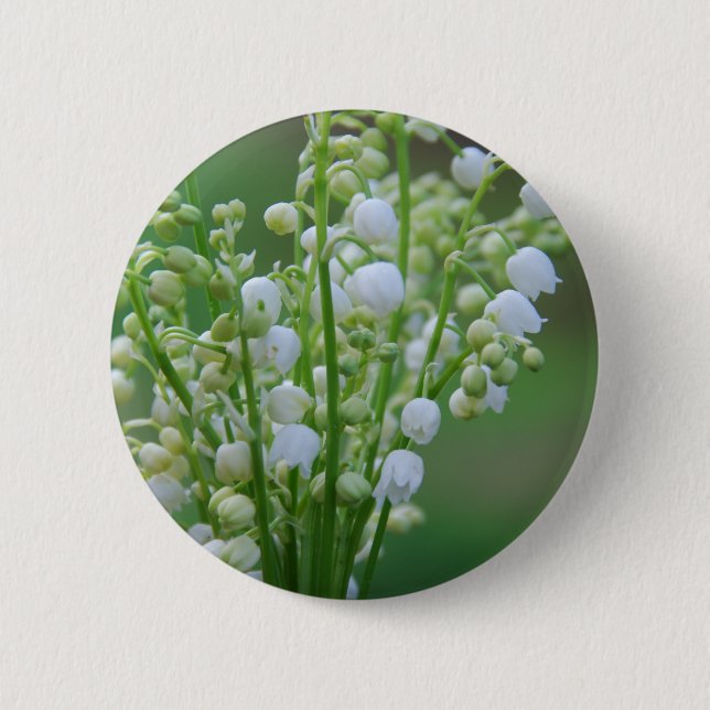 Lily of the valley 2 inch round button (Front)