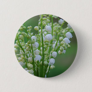 Lily of the valley 2 inch round button