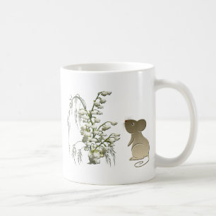 Lily of the Valley and cute mouse art Coffee Mug