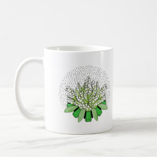 Lily of the Valley and Emerald - May Coffee Mug