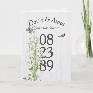 Lily of the Valley Anniversary Congratulations Card